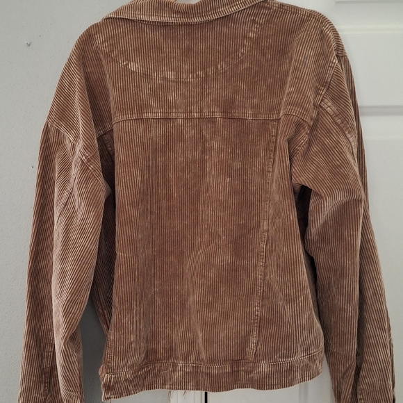 POL Shacket Tan Camel Brown Corduroy Boho Western Cowgirl Large - Picture 8 of 11